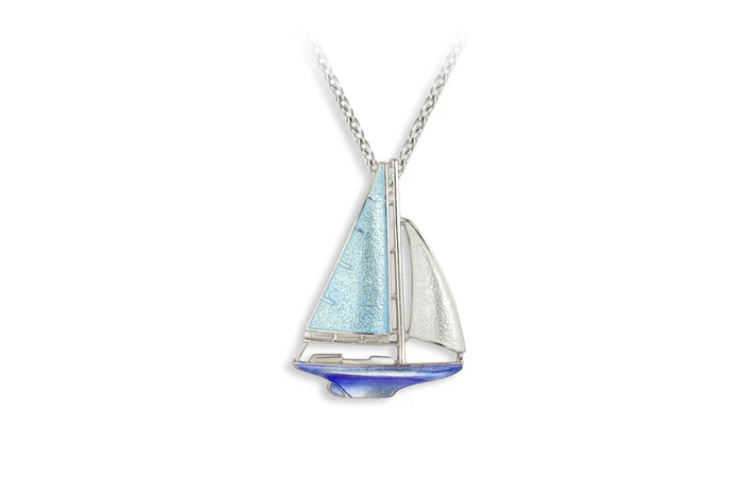 The Shoreline Sailboat Necklace (Sterling shipping Silver)